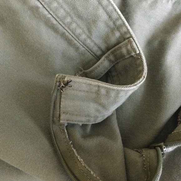 Vintage J. Crew Army Green Inverted Pleat A-line Skirt - Sz 6 - Picture 11 of 11